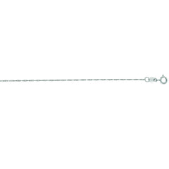 14K White Gold 0.81mm Singapore 18 Chain with Spring Ring Clasp