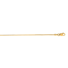 14K Yellow Gold 0.85mm Octagonal Snake 24 Chain with Lobster Lock