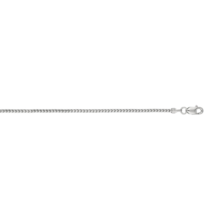 14K White Gold 1.3mm Ice 18 Chain with Lobster Lock
