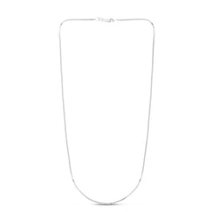 14K White Gold 1.1mm Milano 16 Chain with Lobster Lock