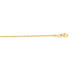 14K Yellow Gold 1.1mm Sparkle 16 Chain with Lobster Lock