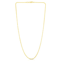 14K Yellow Gold 1.5mm Sparkle 16 Chain with Lobster Lock