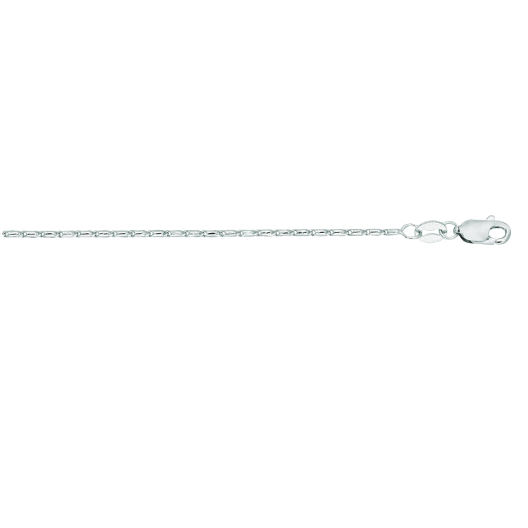 14K White Gold 0.9mm Lumina 18 Chain with Lobster Lock
