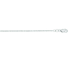 14K White Gold 0.9mm Lumina 18 Chain with Lobster Lock