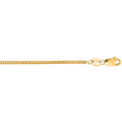 14K Yellow Gold 1mm Foxtail 16 Chain with Lobster Lock