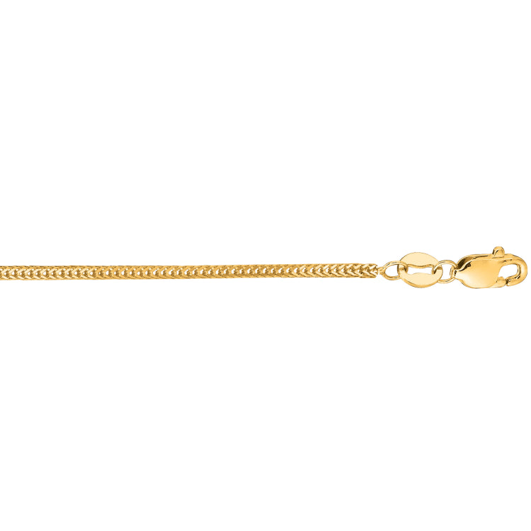 14K Yellow Gold 1mm Foxtail 20 Chain with Lobster Lock