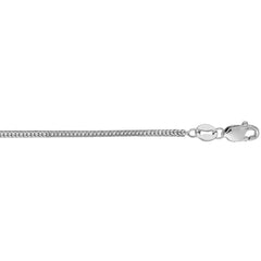 14K White Gold 1mm Foxtail 16 Chain with Lobster Lock