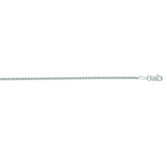 14K White Gold 1.5mm Round Wheat 18 Chain with Lobster Lock