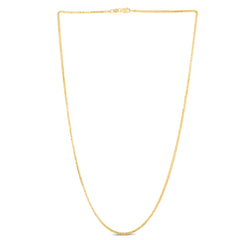 14K Yellow Gold 1.8mm Square Wheat 20 Chain with Lobster Lock