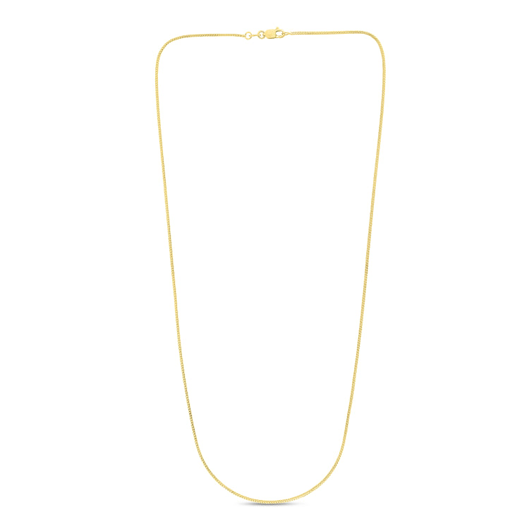 14K Yellow Gold 0.9mm Franco 20 Chain with Lobster Lock
