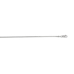14K White Gold 1.2mm Franco 16 Chain with Lobster Lock