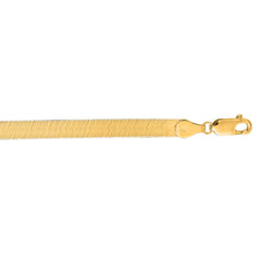 14K Yellow Gold 24 6mm Imperial Herringbone Chain with Lobster Lock
