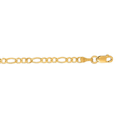 14K Yellow Gold 3.1mm Figaro 20 Chain with Lobster Lock