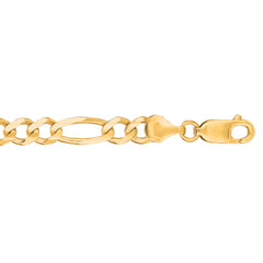 14K Yellow Gold 6mm Figaro 20 Chain with Lobster Lock