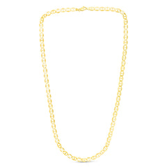 14K Yellow Gold 5.5mm Mariner 24 Chain with Lobster Lock