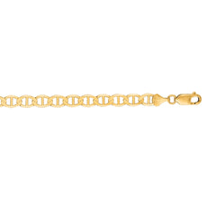 14K Yellow Gold 6.3mm Mariner 20 Chain with Lobster Lock