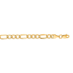 14K Yellow Gold 4.7mm Lite Figaro 24 Chain with Lobster Lock