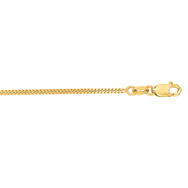 14K Yellow Gold 1.4mm Gourmette 20 Chain with Lobster Lock