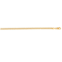 14K Yellow Gold 2.8mm Gourmette 18 Chain with Lobster Lock