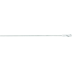14K White Gold 1mm Gourmette 18 Chain with Lobster Lock
