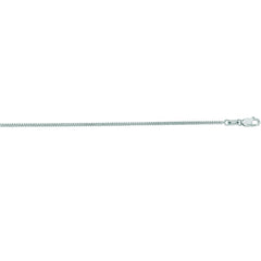 14K White Gold 1.4mm Gourmette 20 Chain with Lobster Lock