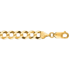 14K Yellow Gold 7mm Comfort Curb 20 Chain with Lobster Lock