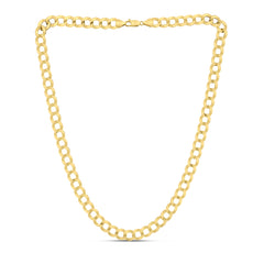 14K Yellow Gold 11.23mm Comfort Curb 8.75 Chain Bracelet with Lobster Lock