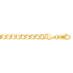 14K Yellow Gold 18 5.3mm Lite Curb Chain with Lobster Lock