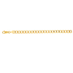 14K Yellow Gold 22 6.2mm Lite Curb Chain with Lobster Lock