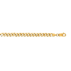14K Yellow Gold 6mm Miami Cuban 8.5 Chain Bracelet with Lobster Lock