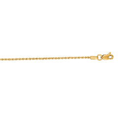 14K Yellow Gold 1.3mm Rope 20 Chain with Lobster Lock