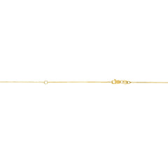 14K Yellow Gold 0.7mm Extendable Box 18 Chain (Jump Ring at 16 inch) with Spring Ring