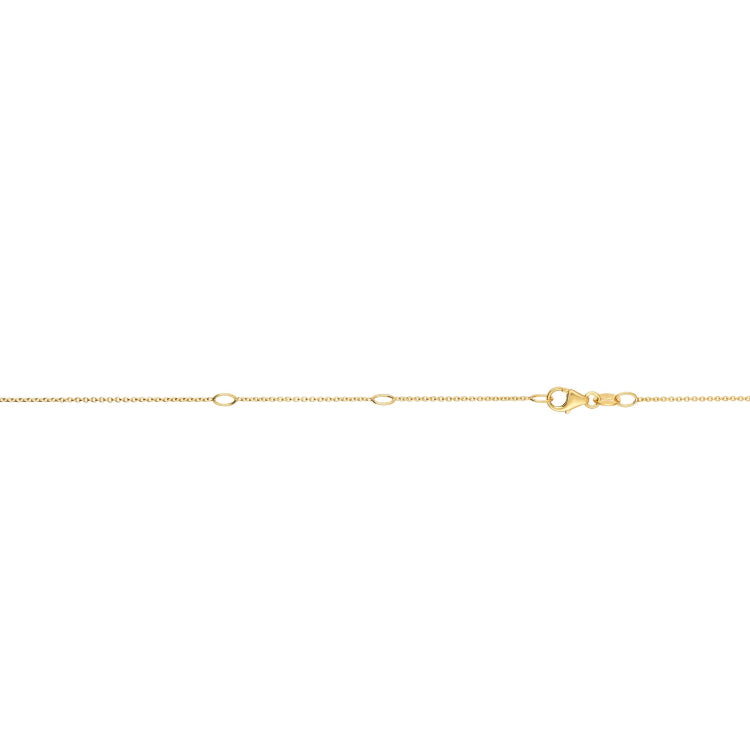14K Yellow Gold .85mm Double Extendable Cable 18 Chain (Jump Ring at 16 and 17 inch) with Lobster Lock