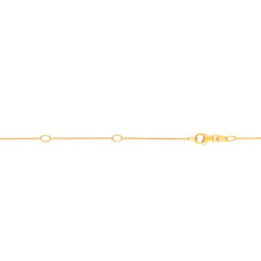 14K Yellow Gold 0.97mm Double Extendable Cable 18 Chain with Lobster Lock. Jump Ring at 16 and 17 inch.