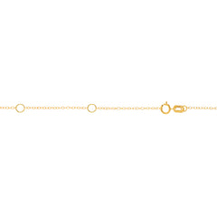 14K Yellow Gold 1.3mm Double Extendable Piatto 18 Chain with Lobster Lock. Jump Ring at 16 and 17 inch.