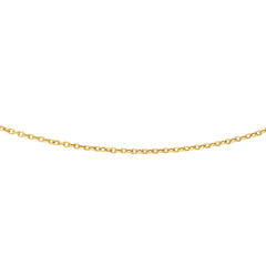 14K Yellow Gold 3.3mm Textured Cable 18 Chain with Lobster Lock