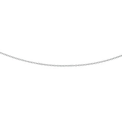 14K White Gold 2.3mm Textured Cable 24 Chain with Lobster Lock