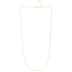 14K Yellow Gold 1.1mm Adjustable Diamond Cut Cable 22 Chain with Lobster Lock