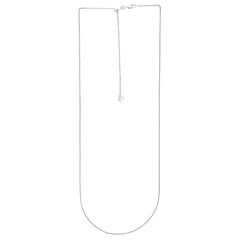 14K White Gold 1mm Adjustable Wheat 30 Chain with Lobster Lock
