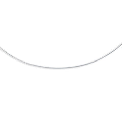 14K White Gold 1.5mm Round 20 Omega with Screw Back Lock