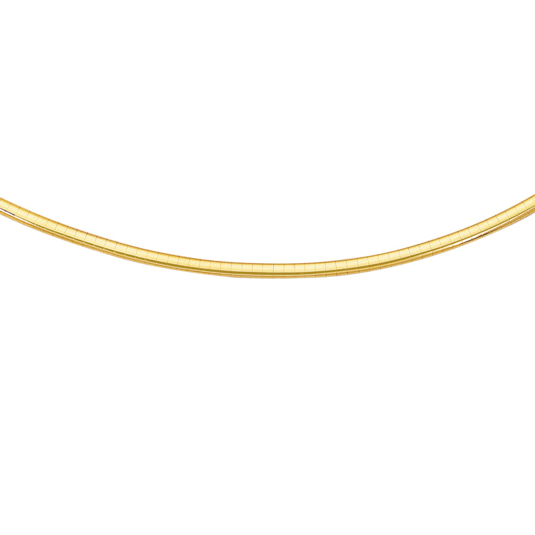 14K Yellow Gold 16 3mm Classic Omega with Box Lock