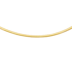 14K Yellow Gold 18 3mm Classic Omega with Box Lock