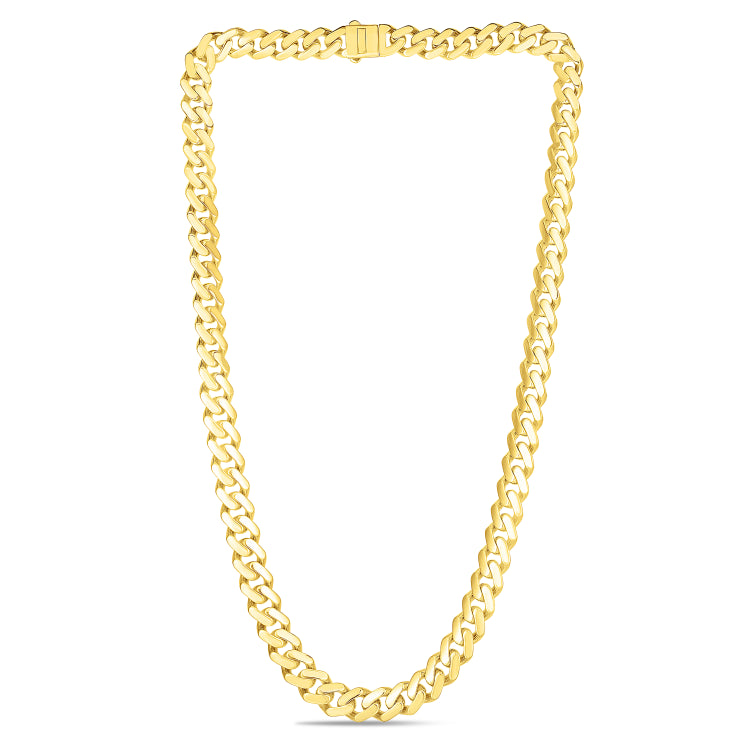 14K Yellow Gold 8 9.5mm Lite Miami Cuban 8.25 Chain Bracelet