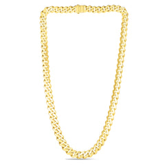 14K Yellow Gold 8 9.5mm Lite Miami Cuban 8.25 Chain Bracelet