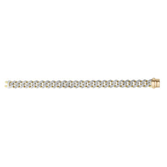 14K Yellow Gold 11.5mm Lite Miami Cuban 8.25 Chain Bracelet with Diamonds