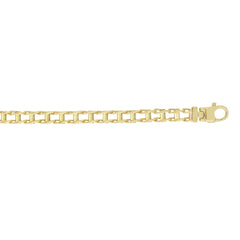 14K Yellow Gold Railroad Link 8.5 Bracelet