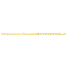 14K Yellow Gold 6.7mm Polished Curb ID 8.5 Bracelet
