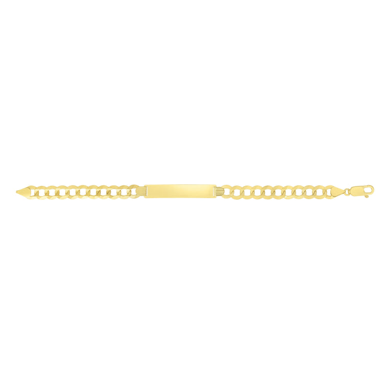 14K Yellow Gold 8.3mm Polished Curb ID 8.5 Bracelet