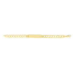 14K Yellow Gold 10mm Polished Curb ID 8.5 Bracelet