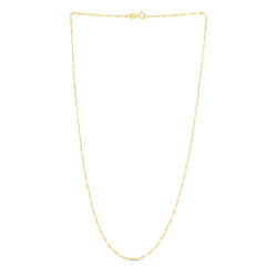 14K Yellow Gold 16 1.3mm Figaro Chain